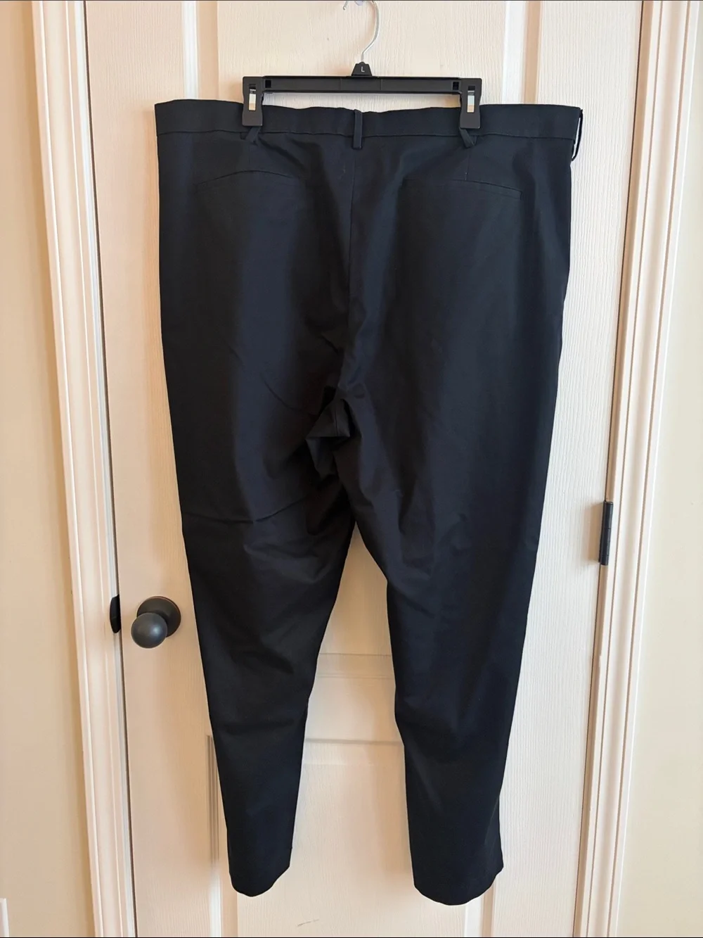 Banana Republic Men's Black Flat Front Dress Pants Slim Fit 42x32 EUC